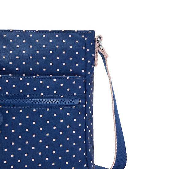 Torba Crossbody Kipling New Angie Printed Niebieskie | PL 2015AH